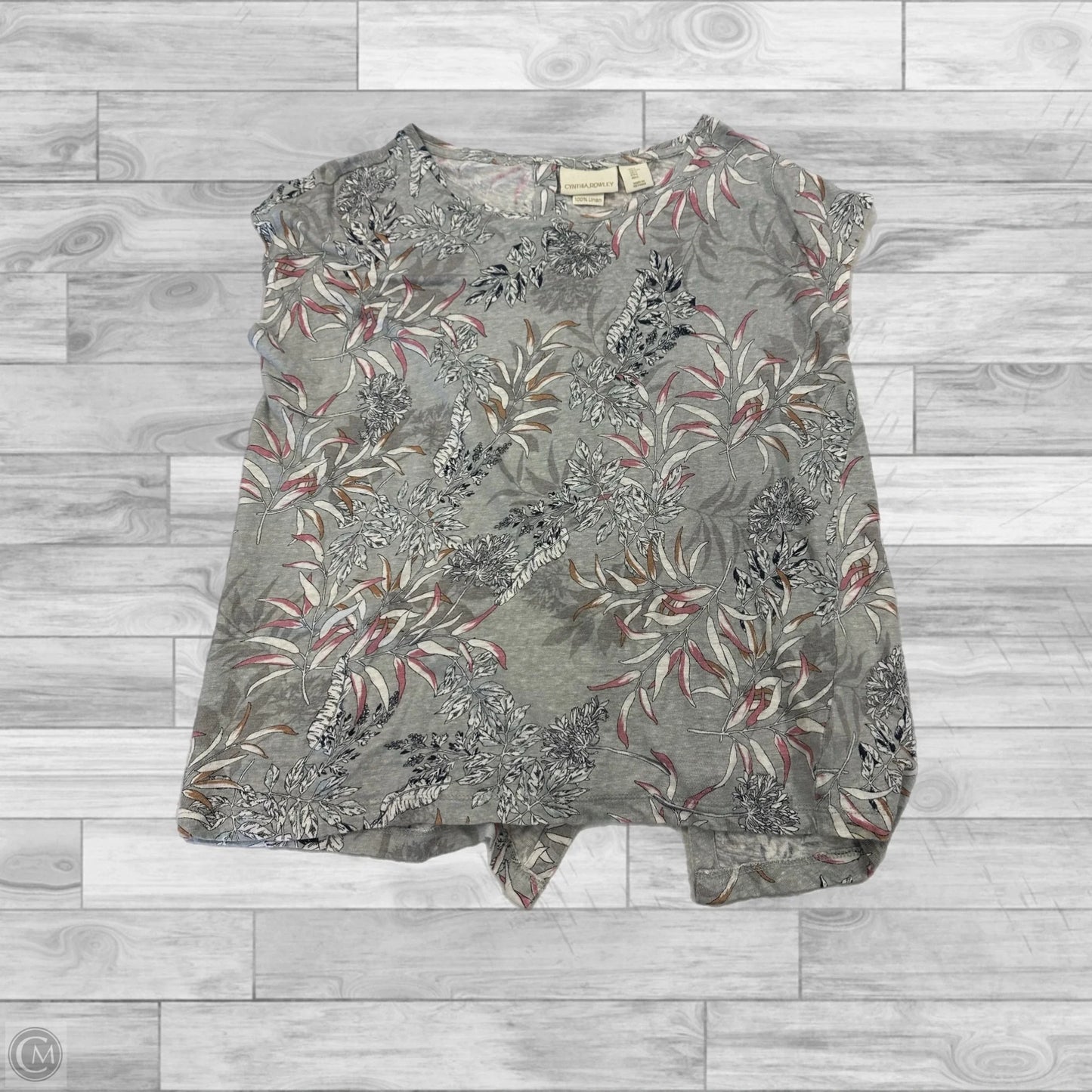 Top Short Sleeve By Cynthia Rowley In Floral Print, Size: L