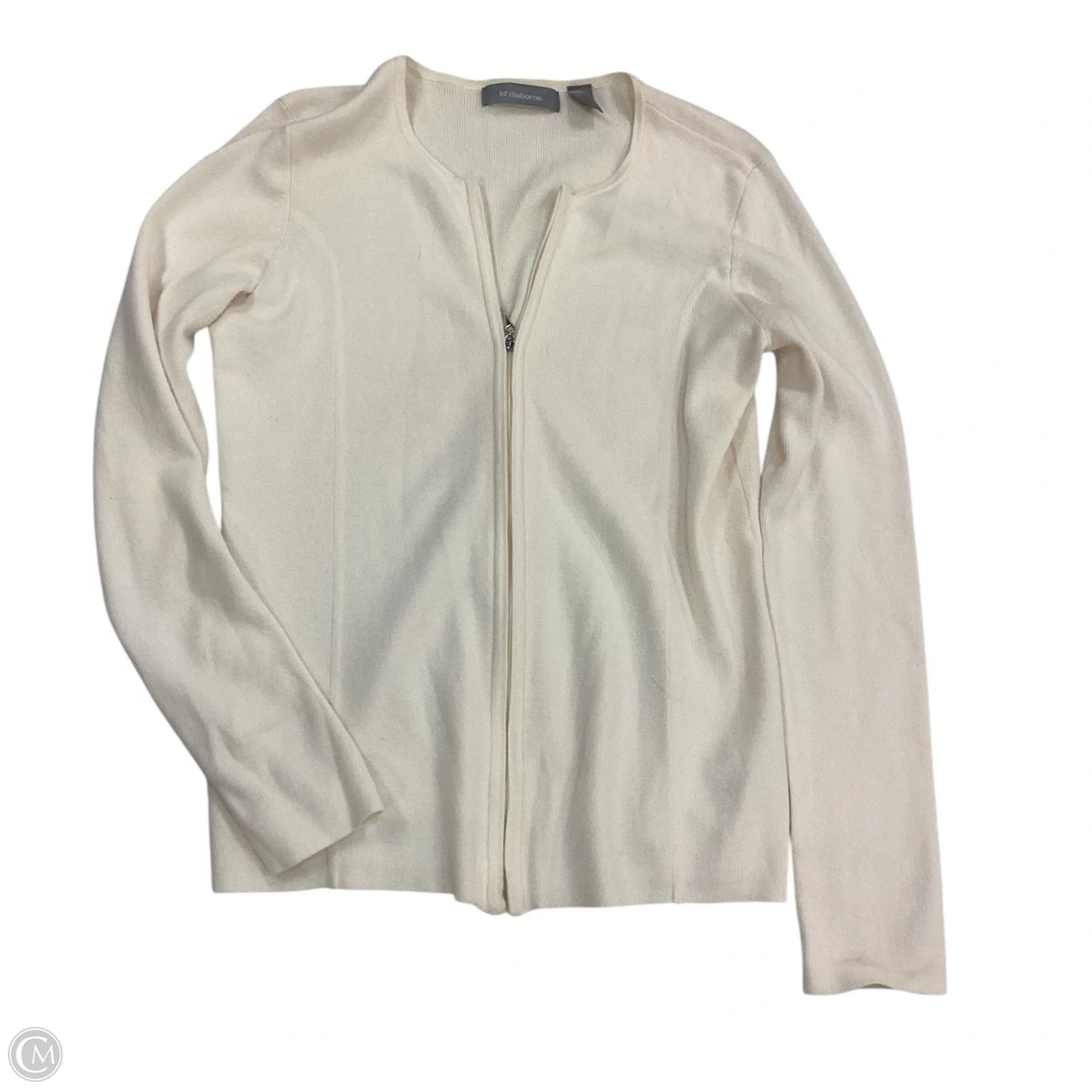 Cardigan By Liz Claiborne In Cream, Size: S