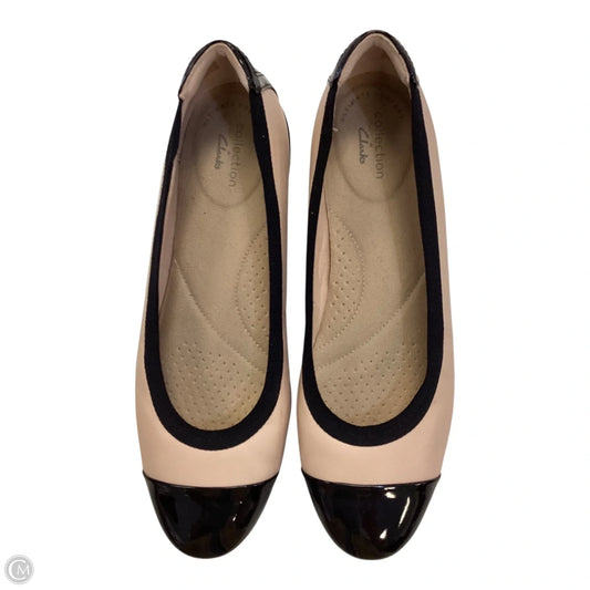 Shoes Flats By Clarks In Black & Pink, Size: 7.5