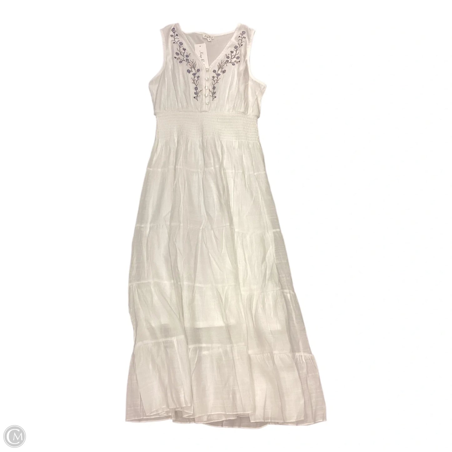 Dress Casual Maxi By Clothes Mentor In Blue & White, Size: M
