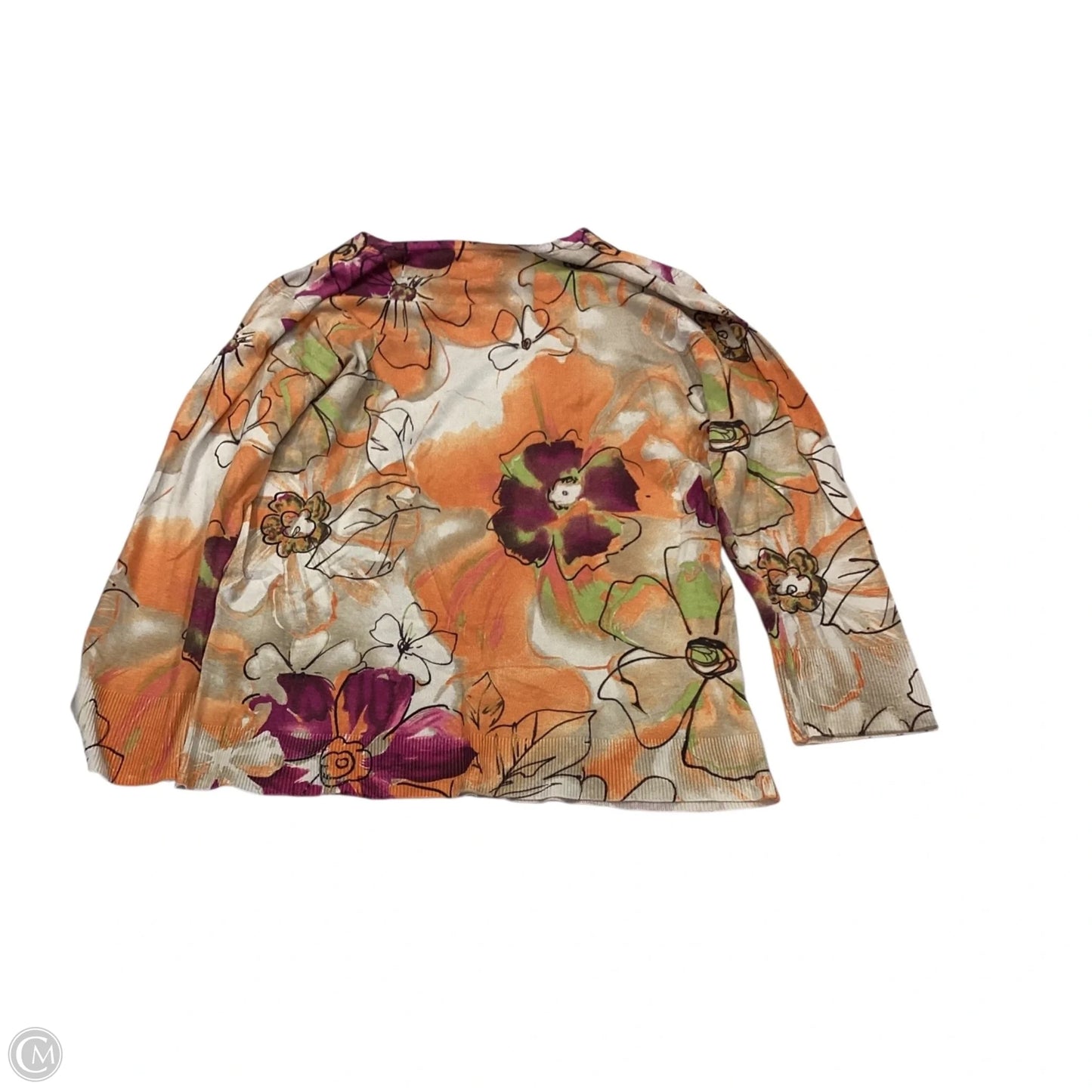 Top Long Sleeve By Chicos In Floral Print, Size: M