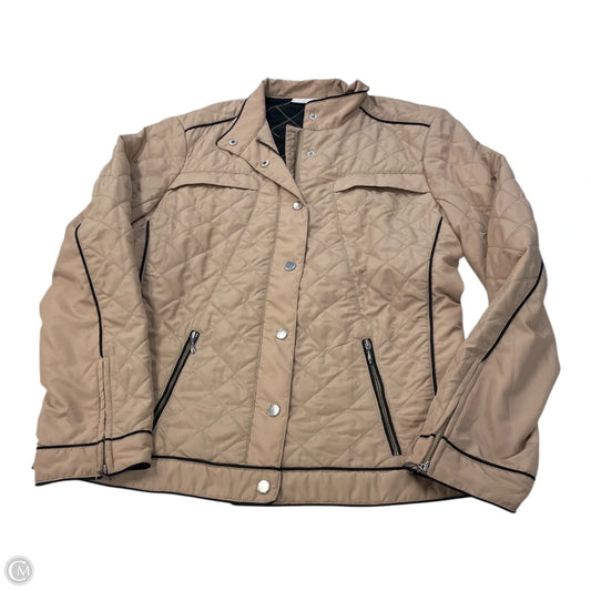 Jacket Puffer & Quilted By Chicos In Beige, Size: 0