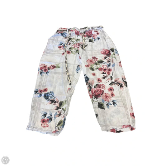 Pants Linen By Clothes Mentor In Floral Print, Size: Xl