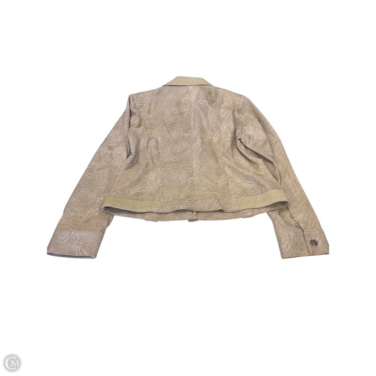 Jacket Moto By Clothes Mentor In Gold, Size: 8
