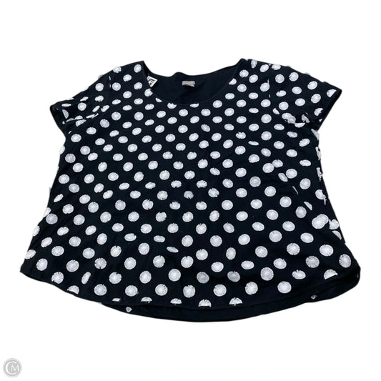 Top Short Sleeve By Chicos In Black & White, Size: Xl