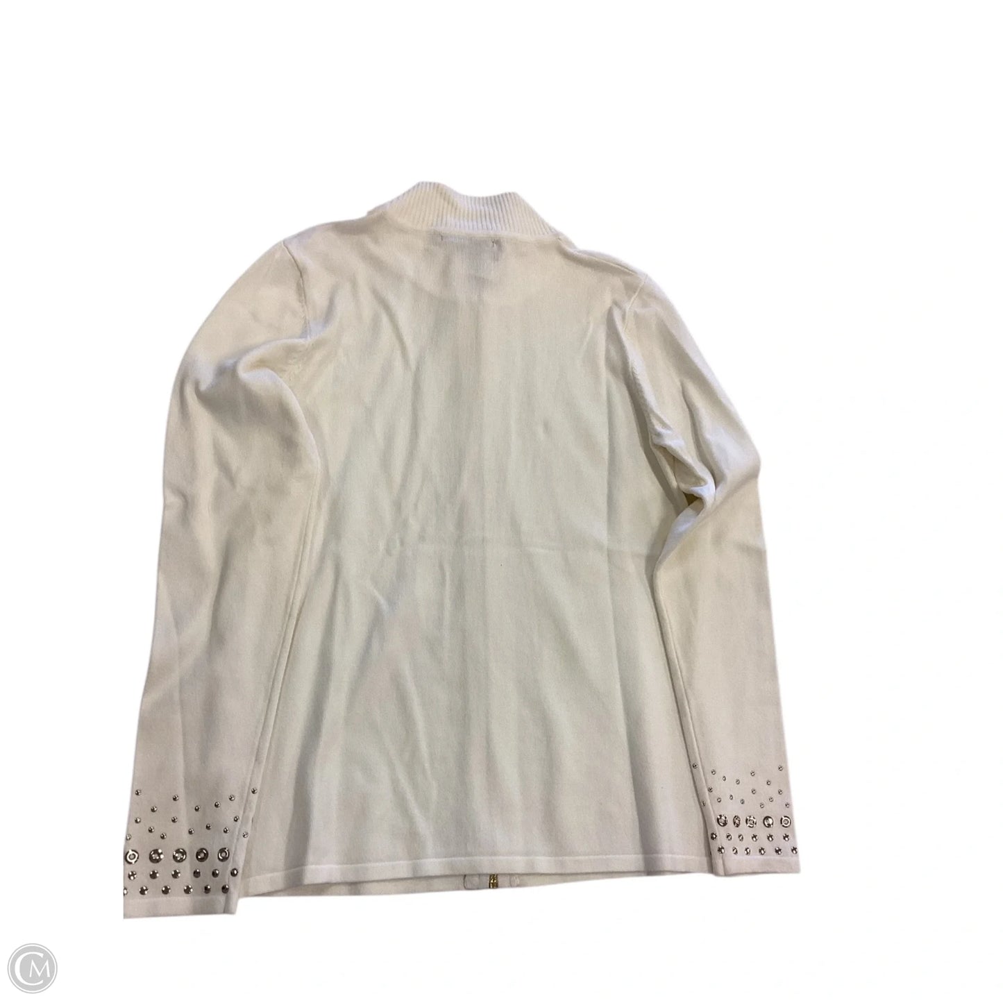 Cardigan By Clothes Mentor In Gold & White, Size: S