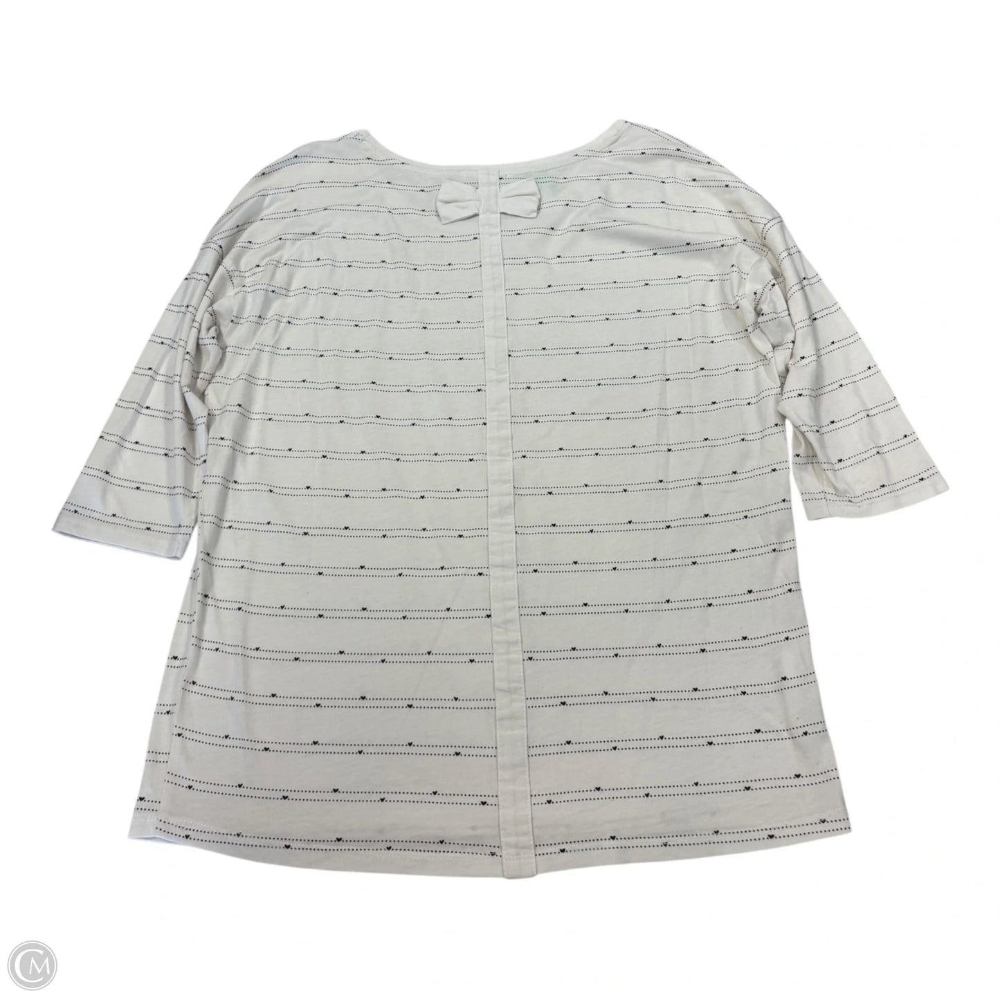Top 3/4 Sleeve By Clothes Mentor In Black & Cream, Size: M
