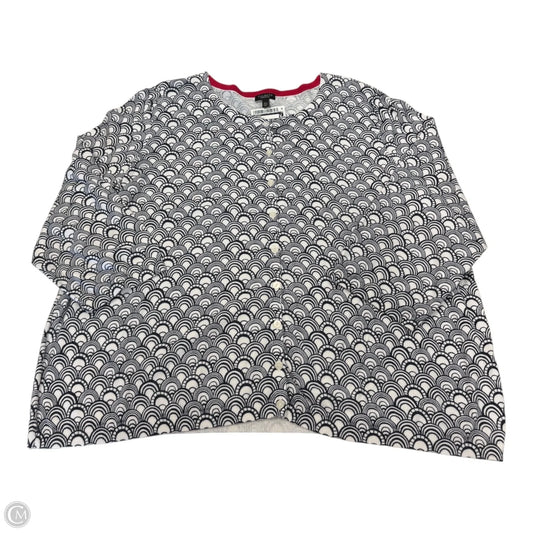 Cardigan By Talbots In Blue & White, Size: 3x