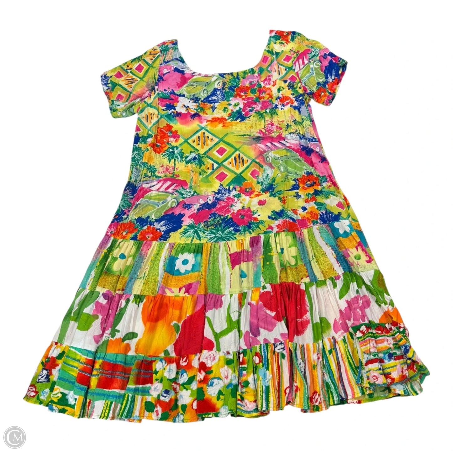 Dress Casual Short By Clothes Mentor In Tropical Print, Size: M