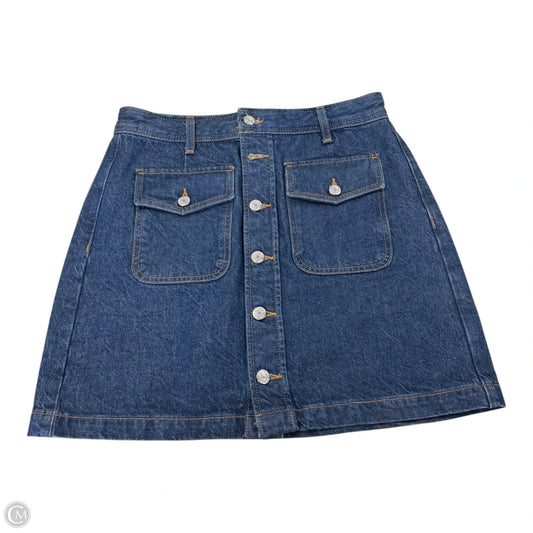 Skirt Mini & Short By Loft In Blue Denim, Size: 4