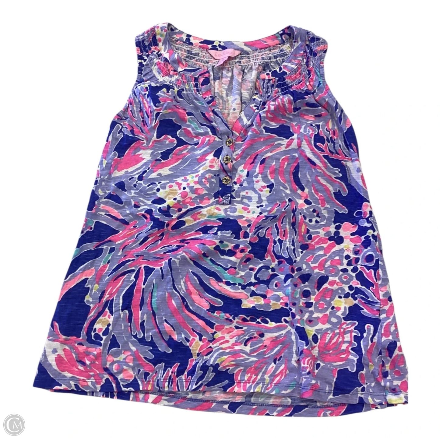 Top Sleeveless Designer By Lilly Pulitzer In Pink & Purple, Size: Xs
