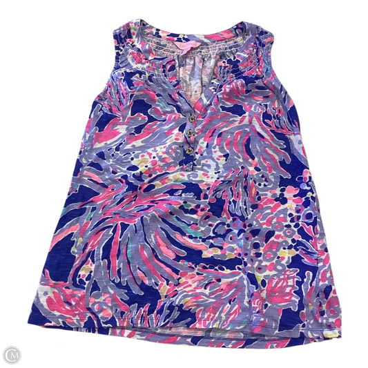 Top Sleeveless Designer By Lilly Pulitzer In Pink & Purple, Size: Xs