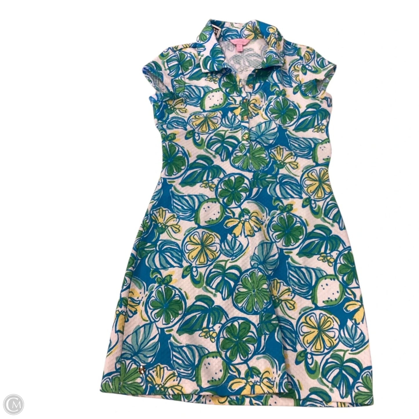 Dress Designer By Lilly Pulitzer In Blue & Green, Size: M