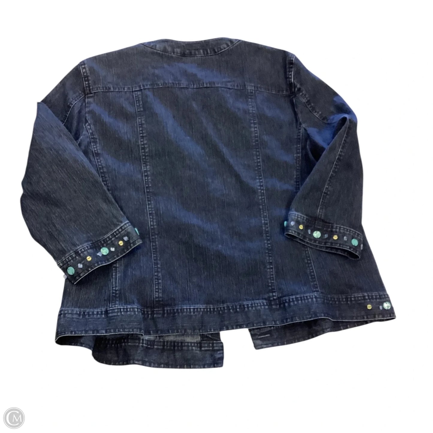 Jacket Denim By Alfred Dunner In Blue Denim, Size: 14p
