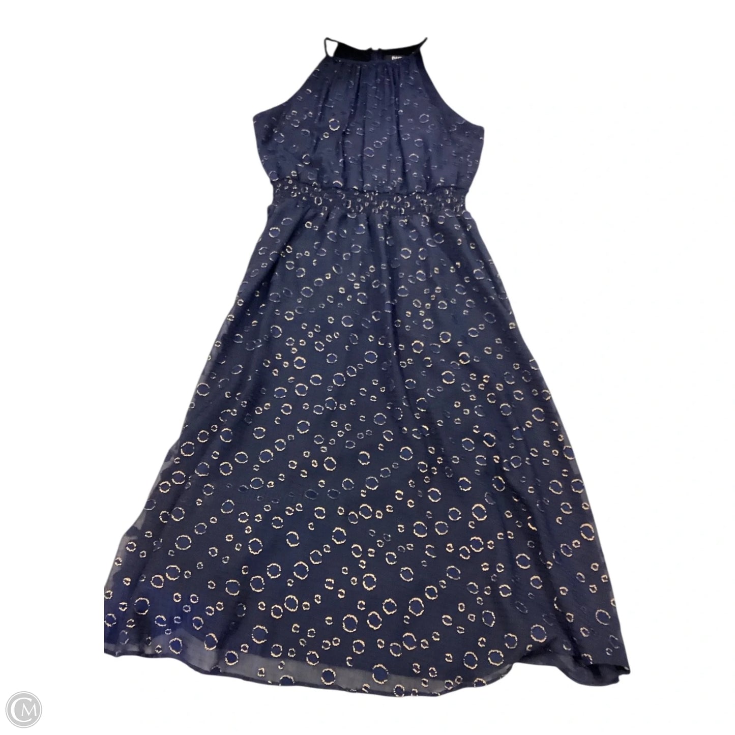 Dress Casual Midi By Dkny In Blue & Gold, Size: 12