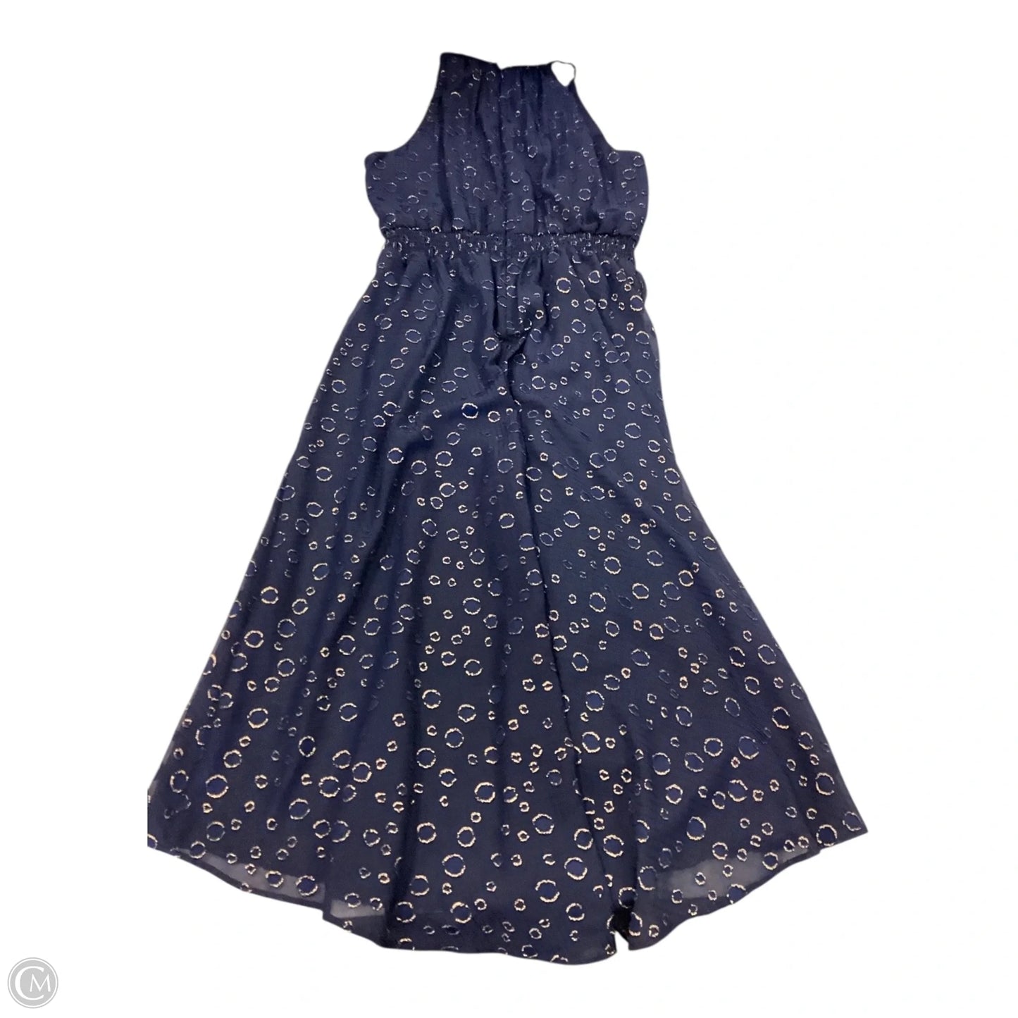 Dress Casual Midi By Dkny In Blue & Gold, Size: 12