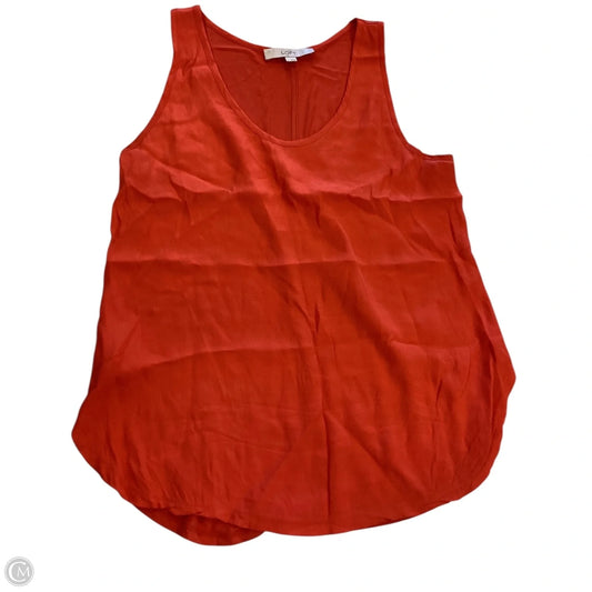 Top Sleeveless By Loft In Orange, Size: S