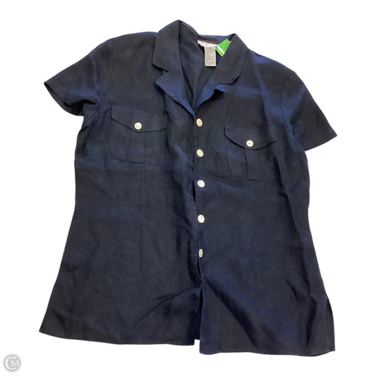 Top Short Sleeve By Talbots In Black, Size: 12p