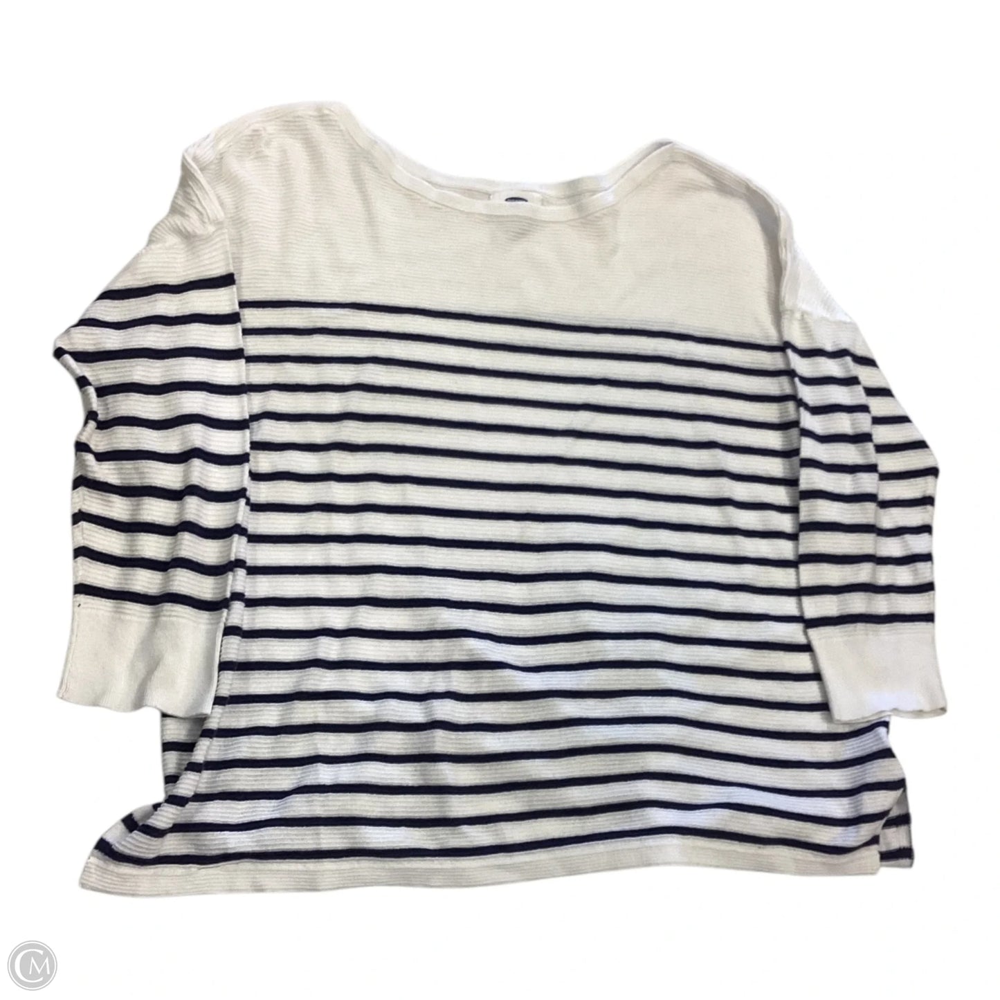 Top 3/4 Sleeve By Old Navy In Striped Pattern, Size: Xl