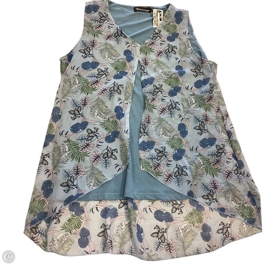 Top Sleeveless By Clothes Mentor In Tropical Print, Size: L