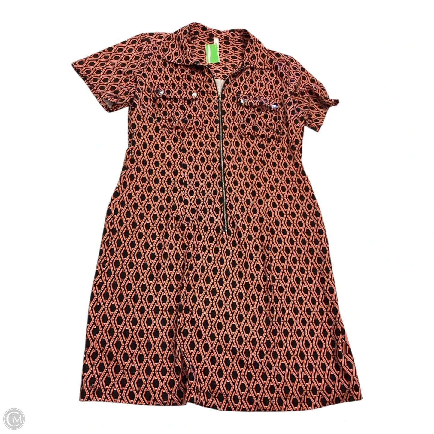 Dress Casual Midi By Ny Collection In Geometric Pattern, Size: Xl