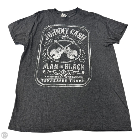 Top Short Sleeve By Clothes Mentor In Grey & White, Size: Xl