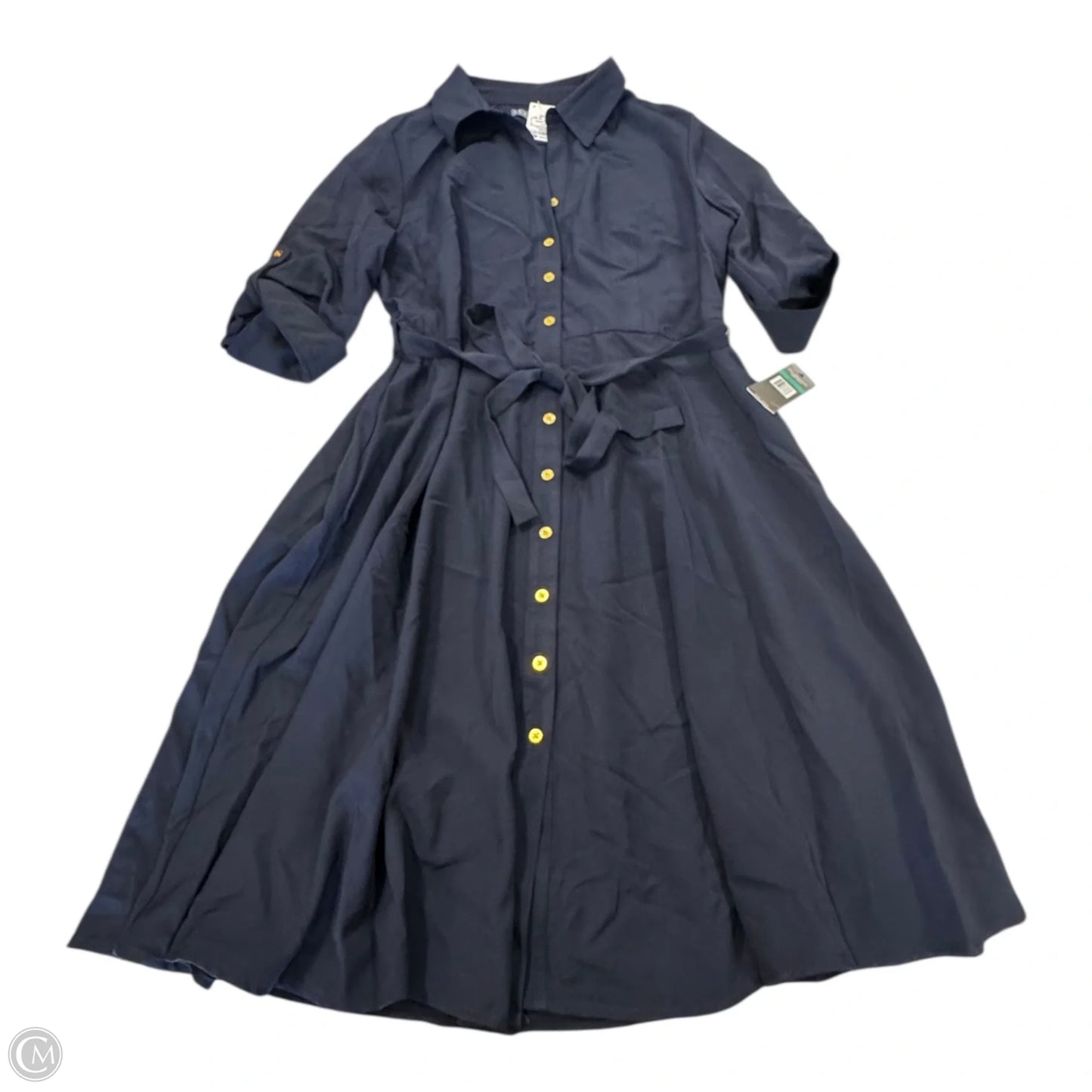 Dress Casual Midi By Sharagano In Navy, Size: 16