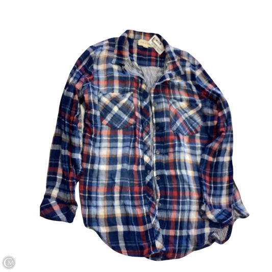Top Long Sleeve By Cloth & Stone In Plaid Pattern, Size: S