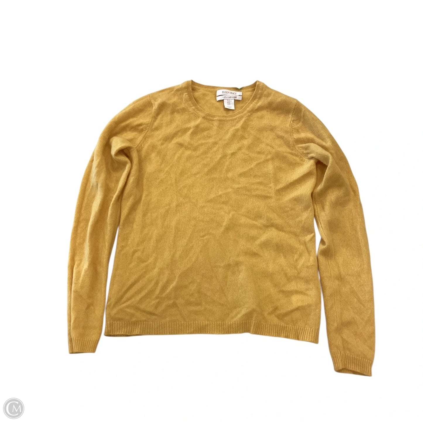 Sweater Cashmere By Ellen Tracy In Yellow, Size: M