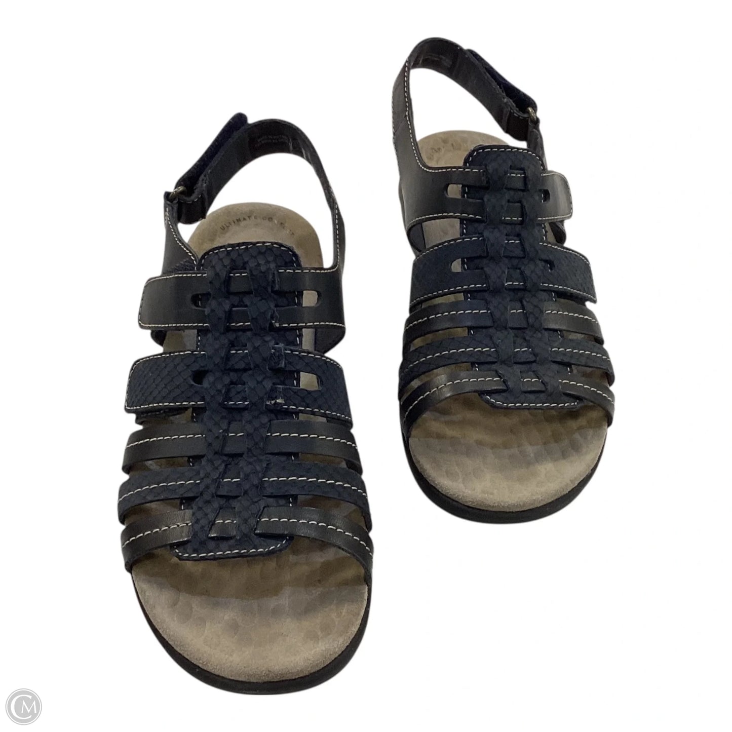 Sandals Flats By Clarks In Navy, Size: 9