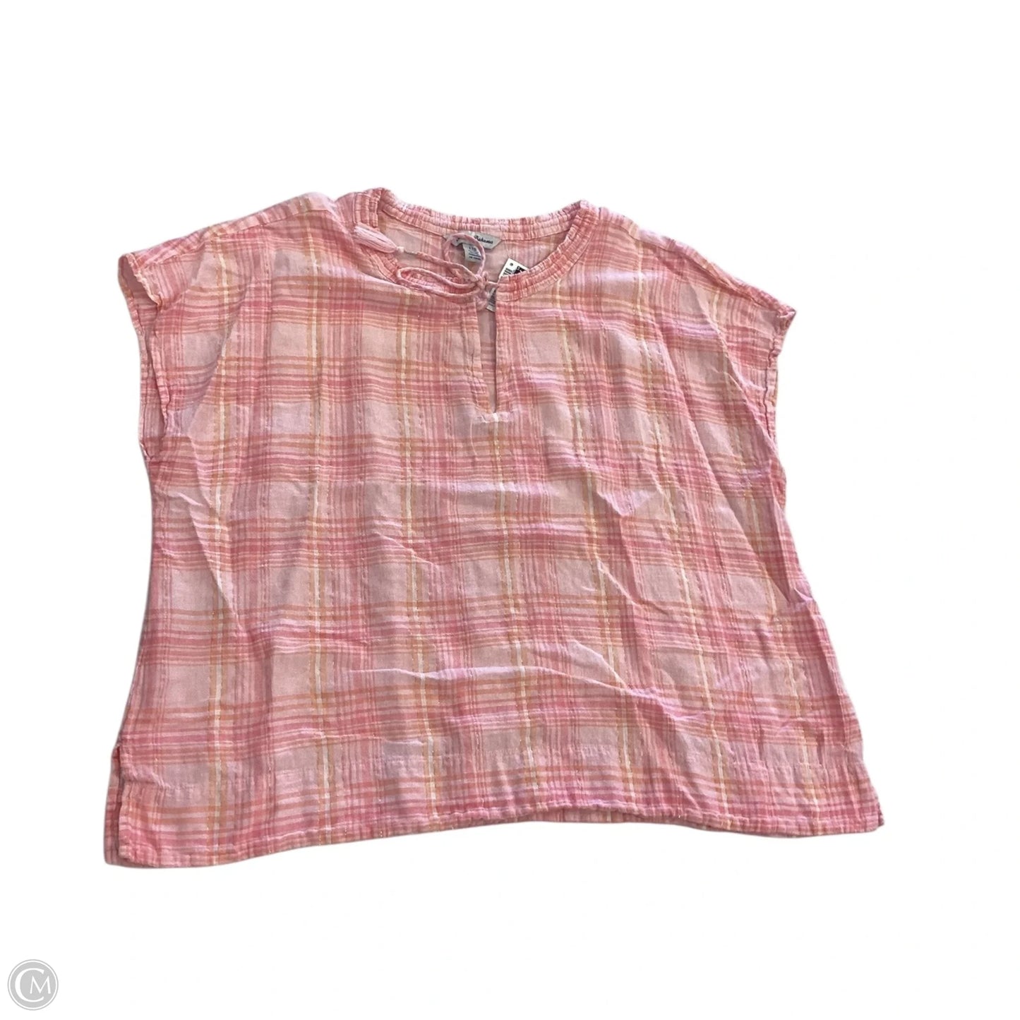 Top Short Sleeve By Tommy Bahama In Orange & Pink, Size: L
