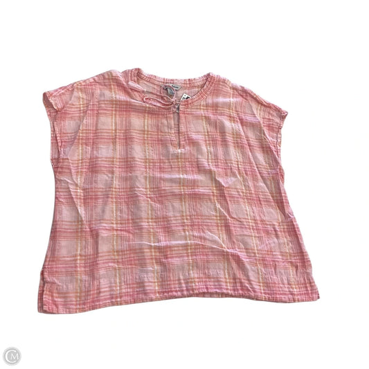 Top Short Sleeve By Tommy Bahama In Orange & Pink, Size: L