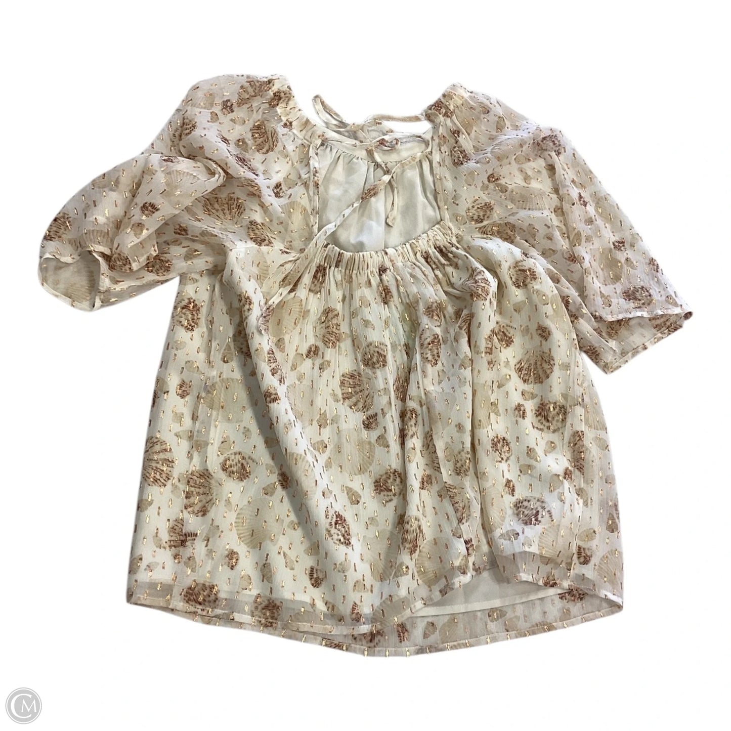 Top Short Sleeve By Loft In Multi-colored, Size: M