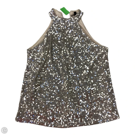 Top Sleeveless By Cable And Gauge In Silver, Size: M