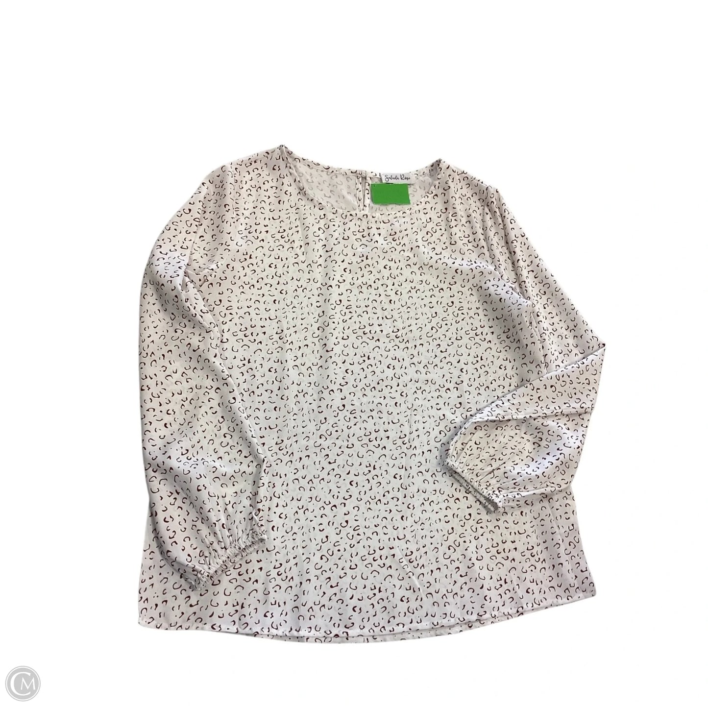 Top Long Sleeve By Clothes Mentor In Brown & White, Size: L