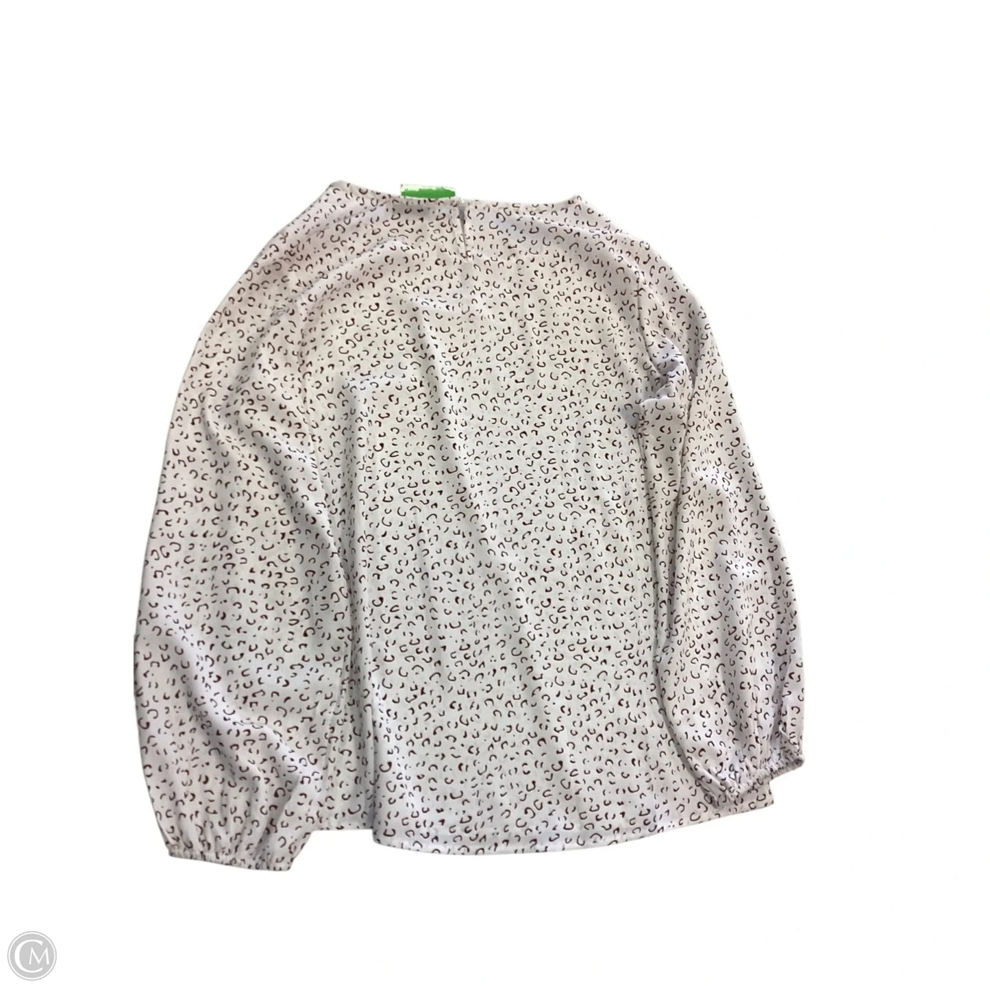 Top Long Sleeve By Clothes Mentor In Brown & White, Size: L
