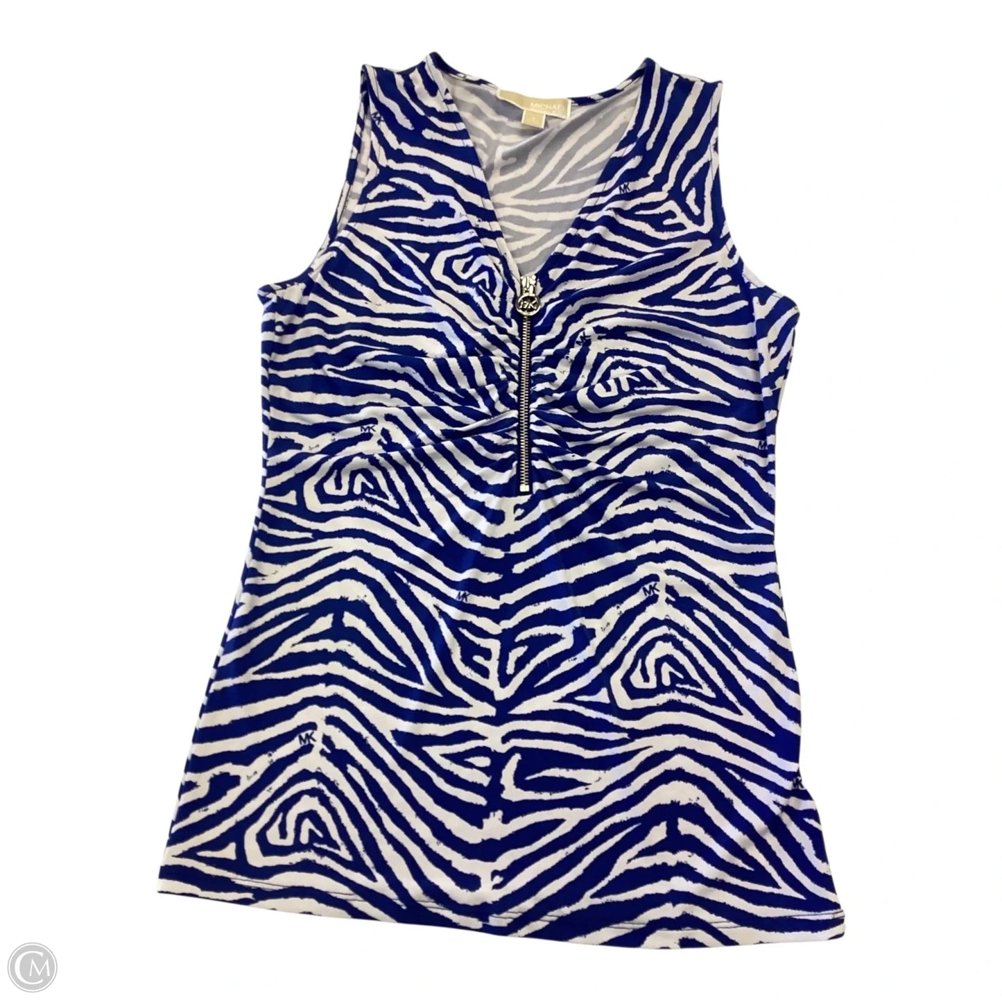 Top Sleeveless By Michael By Michael Kors In Blue & White, Size: S