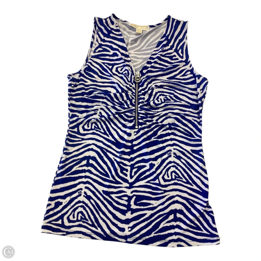 Top Sleeveless By Michael By Michael Kors In Blue & White, Size: S