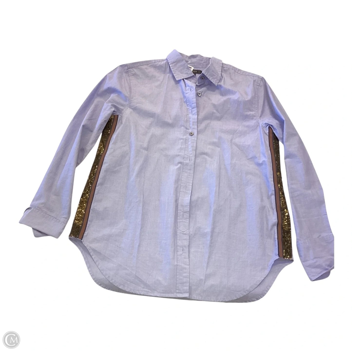 Top Long Sleeve By J. Crew In Blue & Gold, Size: 6