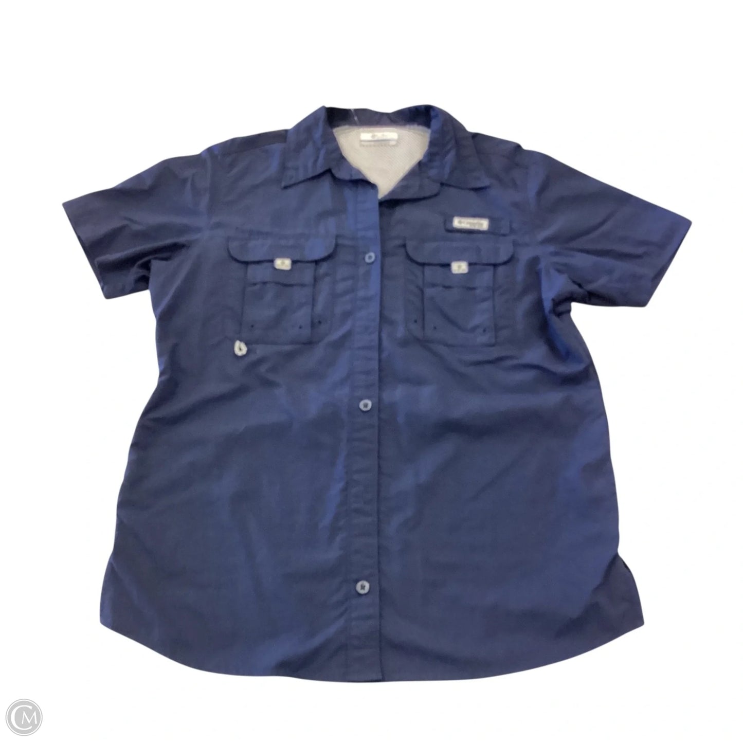 Athletic Top Short Sleeve By Columbia In Navy, Size: S