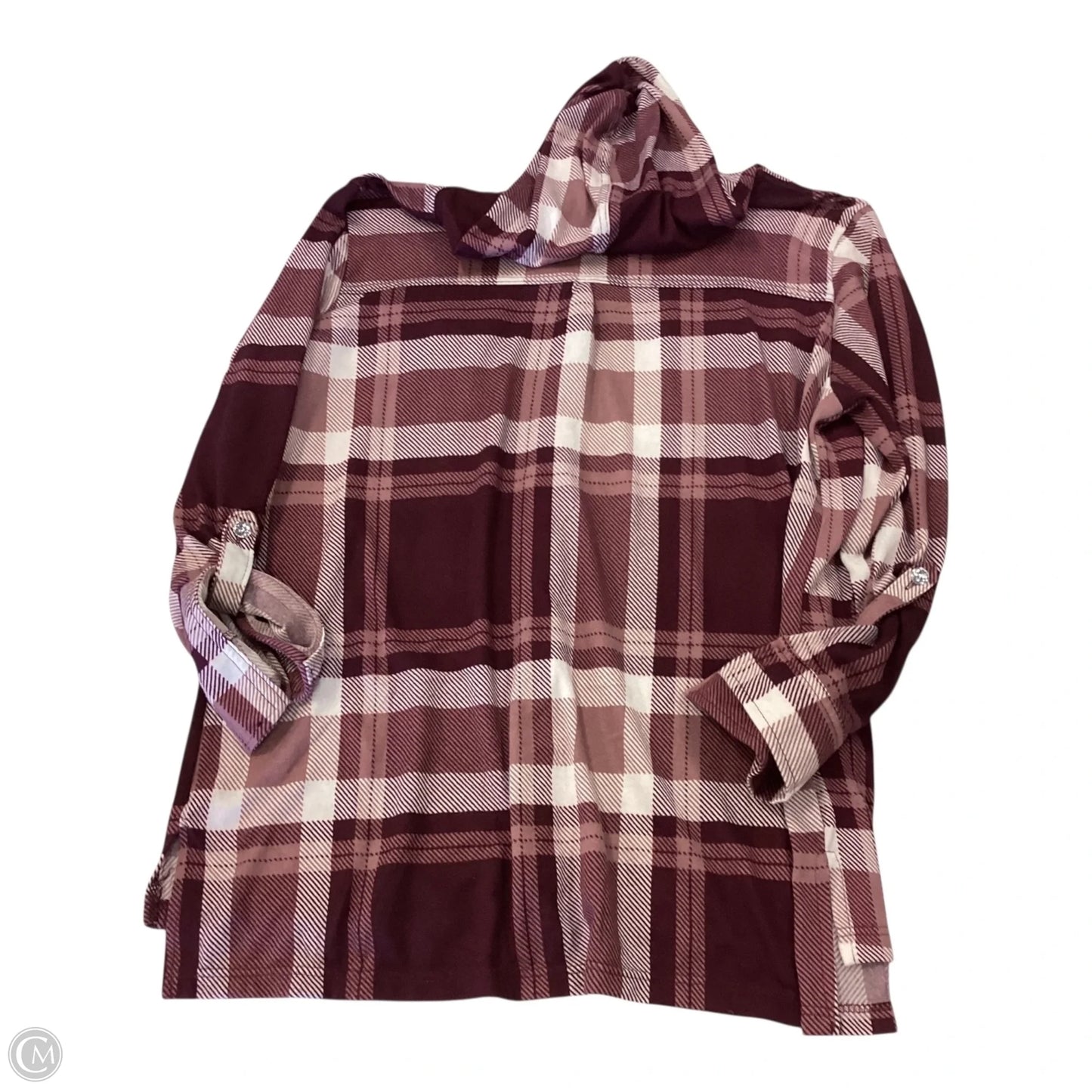 Top Long Sleeve By New York Laundry In Plaid Pattern, Size: 2x