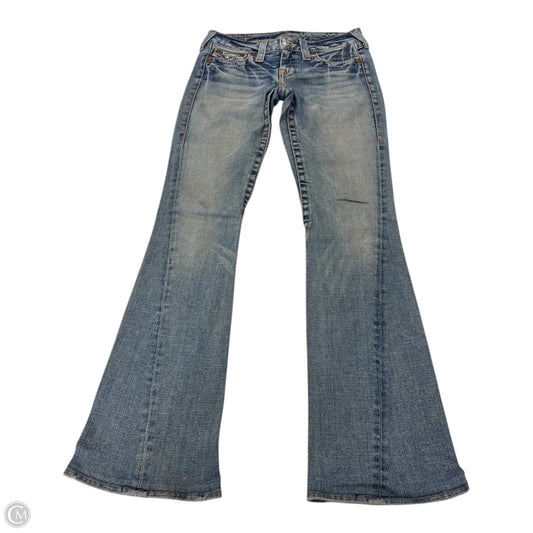 Jeans Flared By True Religion In Blue Denim, Size: 4
