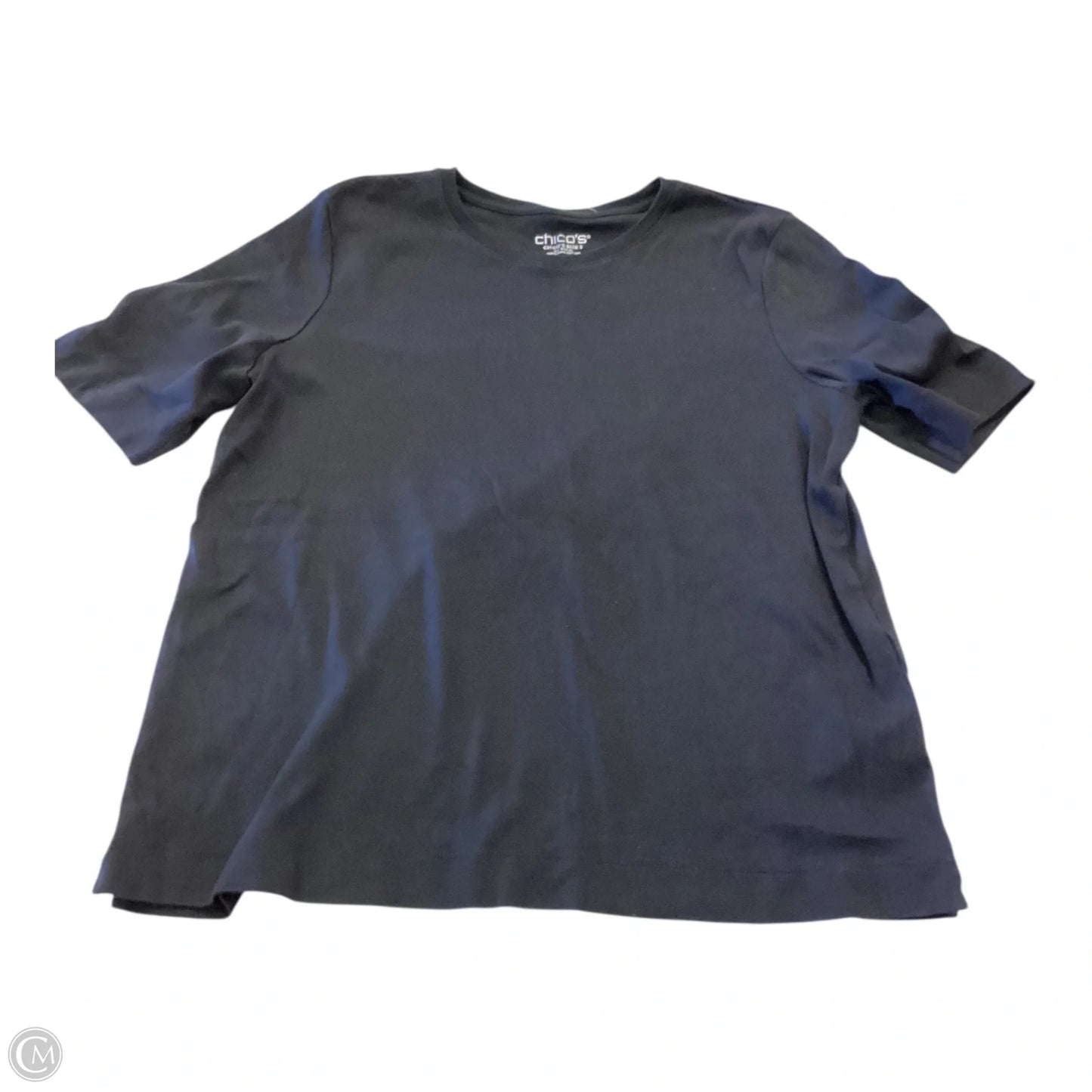 Top Short Sleeve Basic By Chicos In Black, Size: Xl