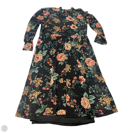 Dress Casual Short By Monteau In Floral Print, Size: M