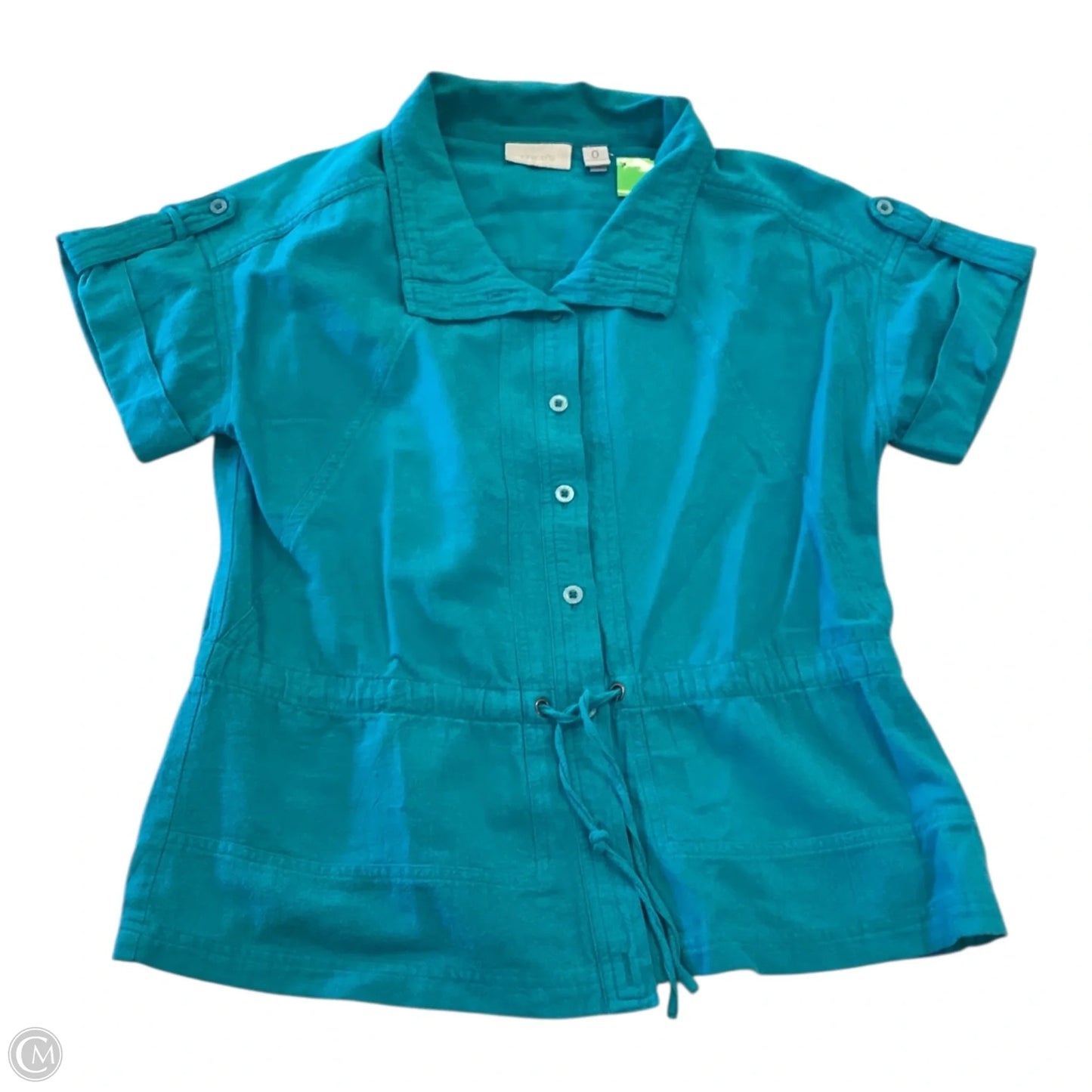 Top Short Sleeve By Chicos In Green, Size: S