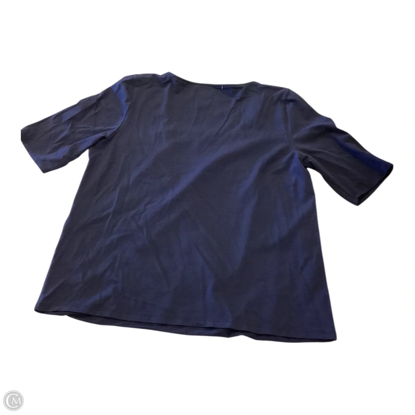 Top Short Sleeve By Chicos In Navy, Size: L