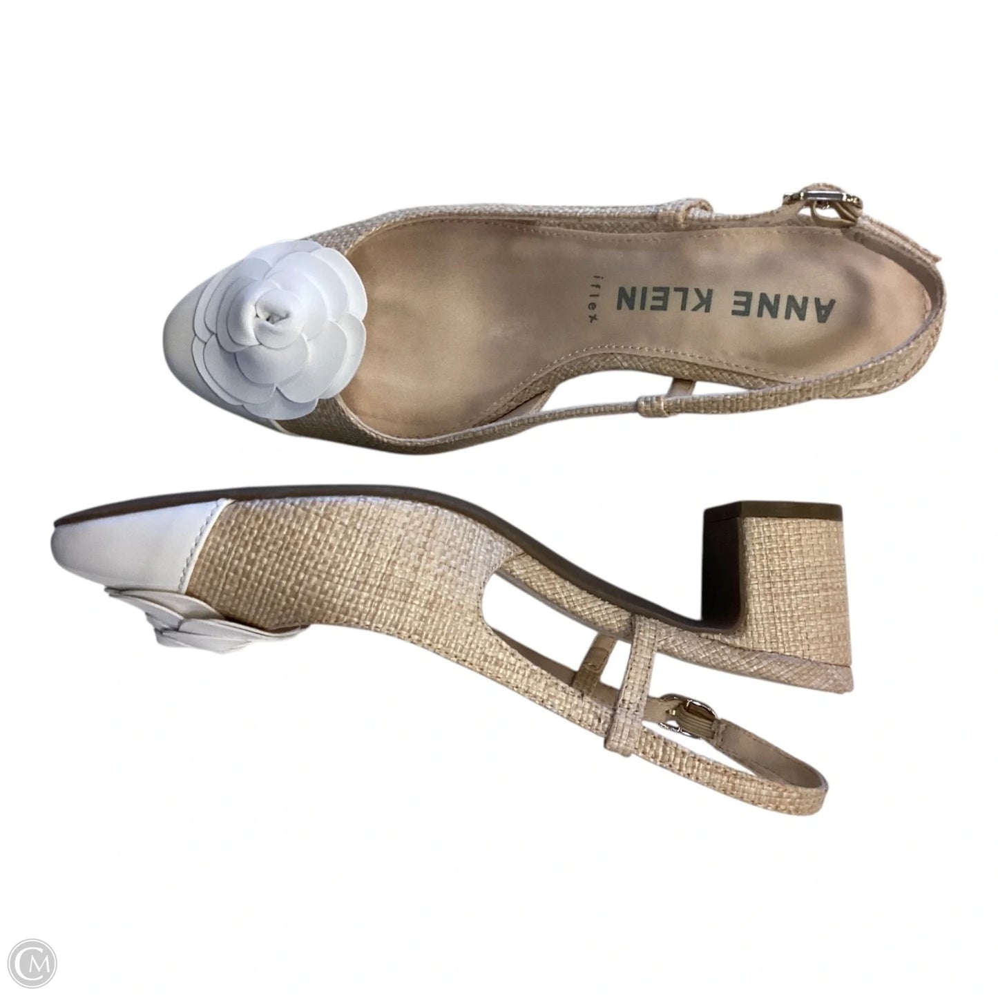 Shoes Heels Block By Anne Klein In Tan & White, Size: 6.5