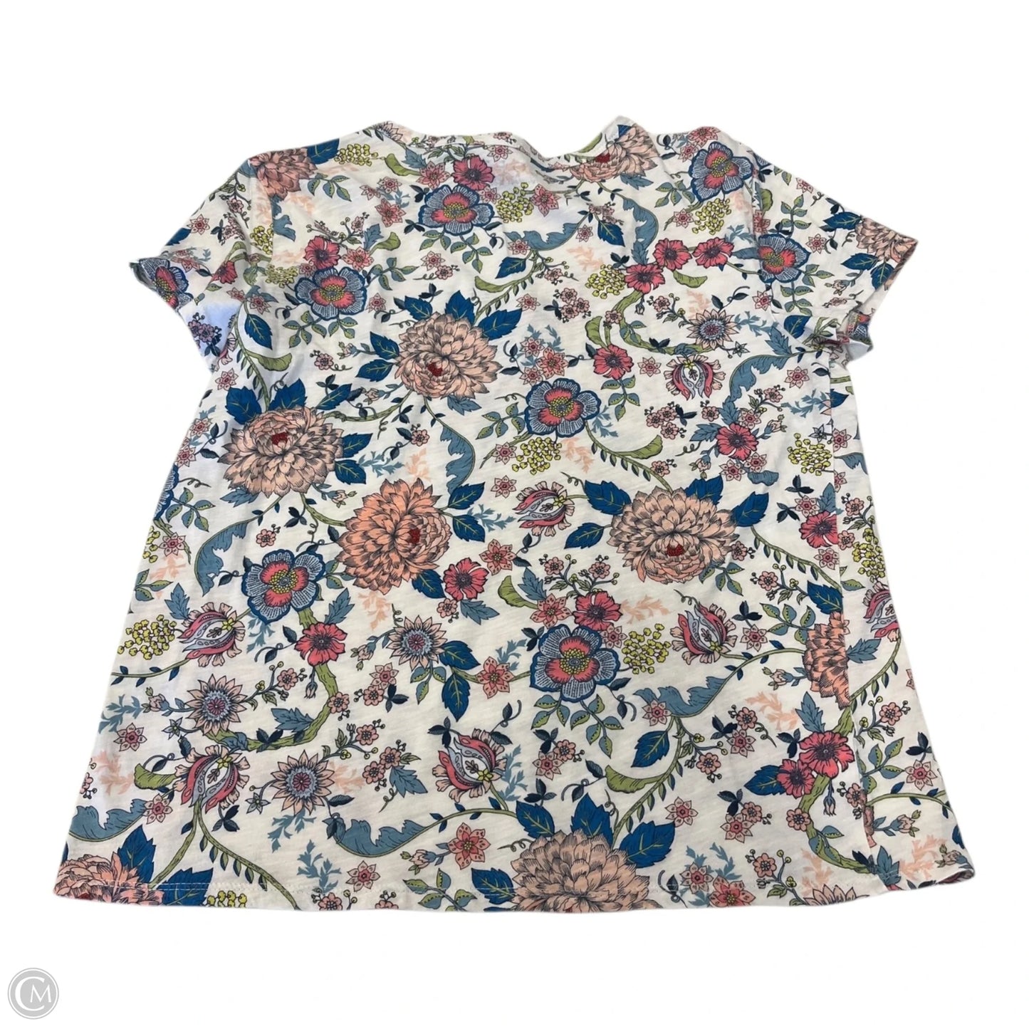 Top Short Sleeve By Loft In Floral Print, Size: M