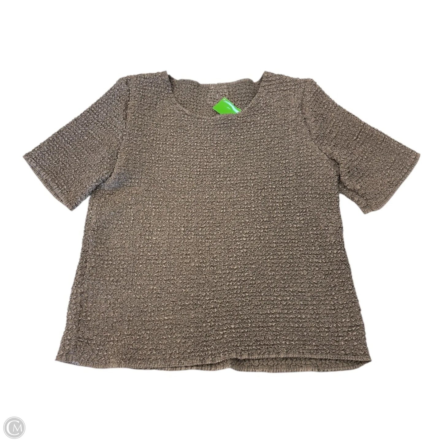 Top Short Sleeve By Clothes Mentor In Beige, Size: Osfm