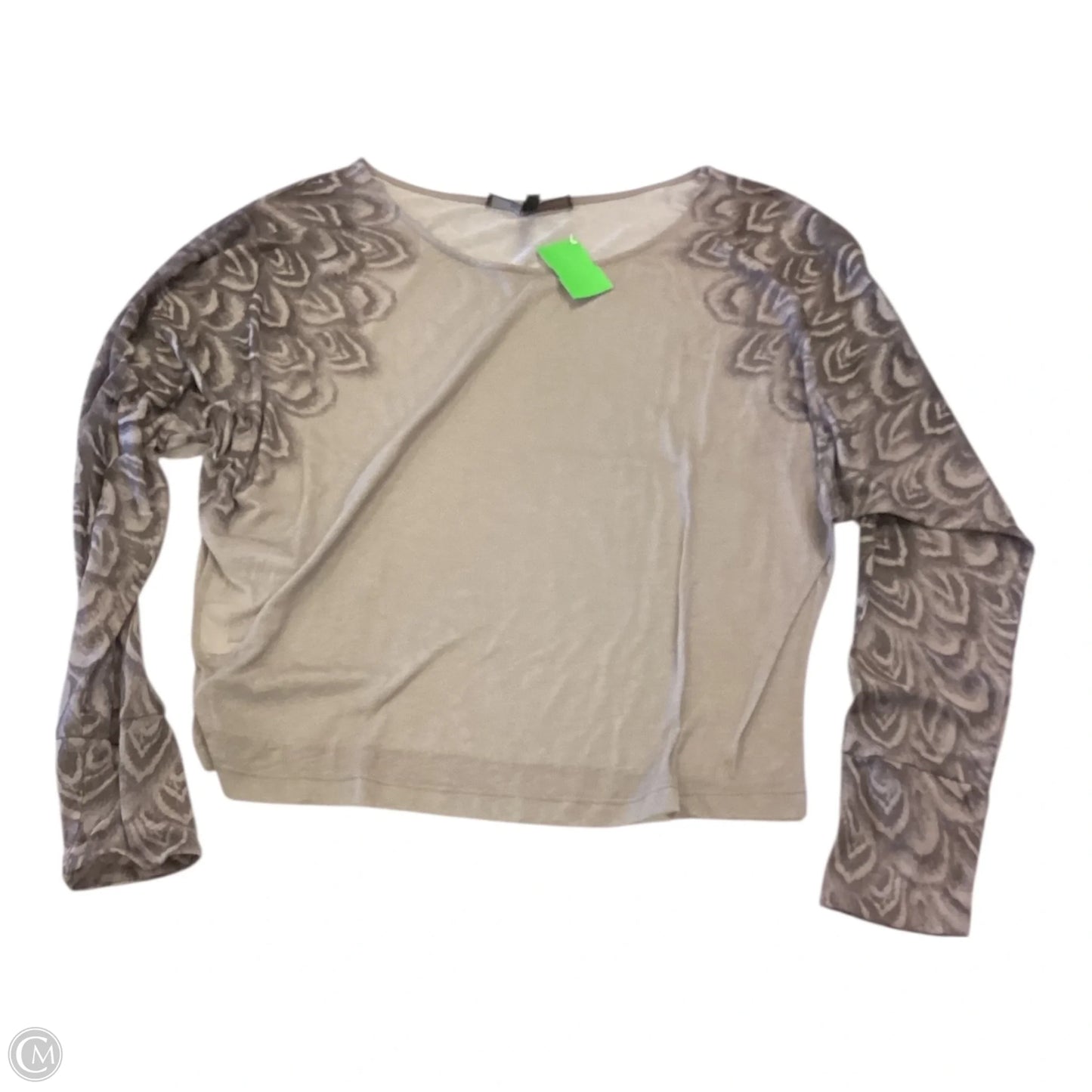 Top Long Sleeve By Bcbgmaxazria In Taupe, Size: S